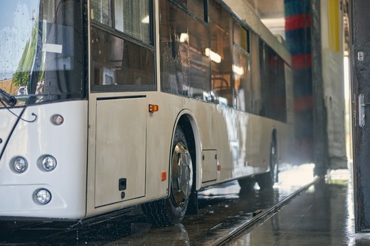 biały autobus